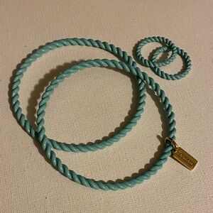 Coach Twisted Teal bracelet & ring set